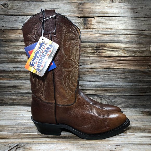 NEW Tony Lama 7913 American Bay Brown Leather Cowboy Western Boots Men 9… main image 10